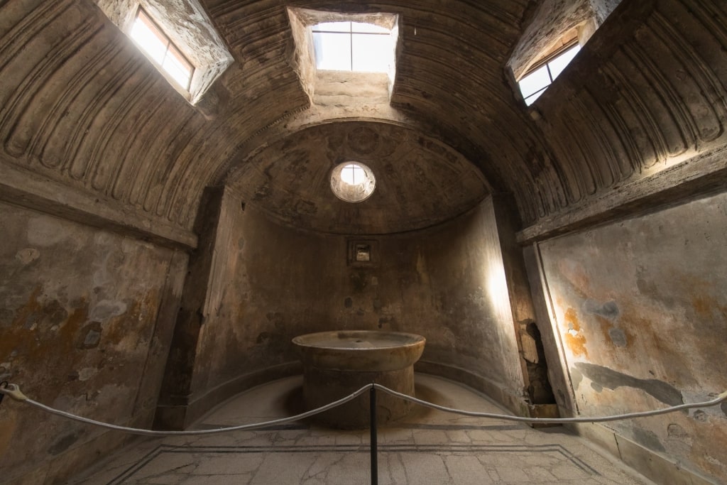 View inside the Stabian Baths