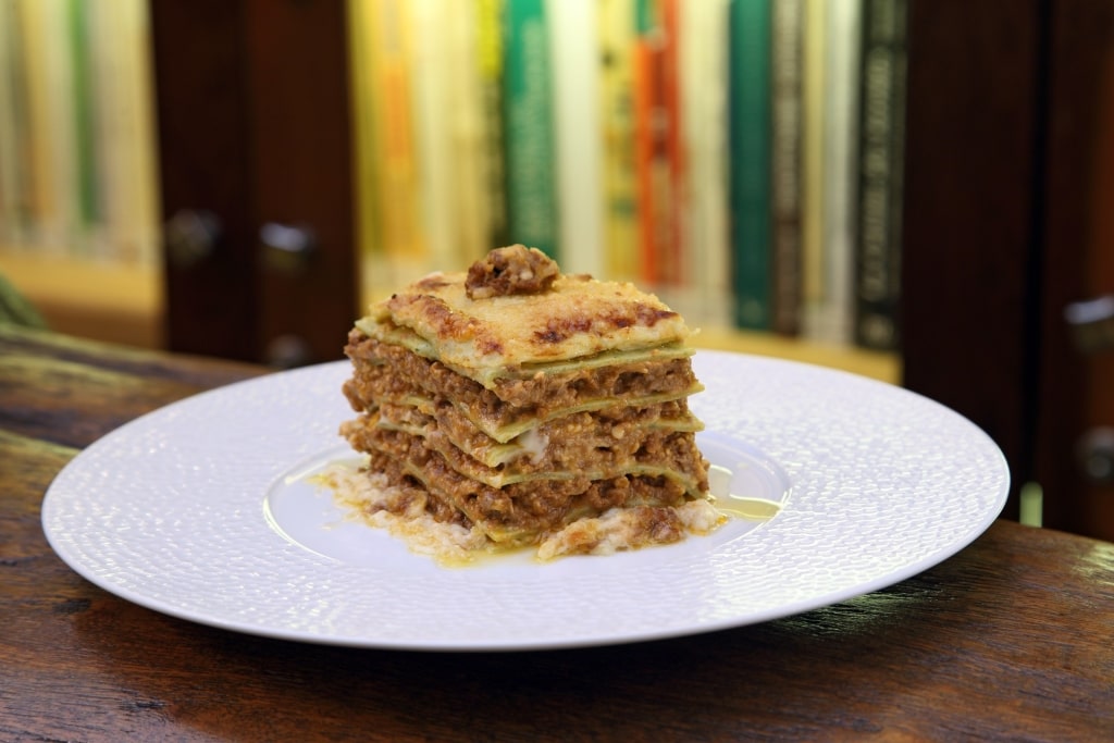 Plate of lasagna verdi