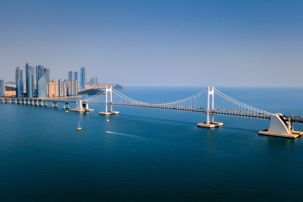 Aerial view of Gwangandaegyo Bridge