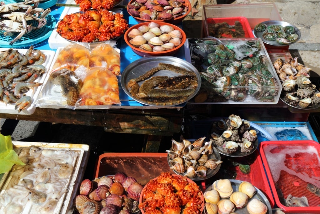 View inside the Jagalchi Fish Market