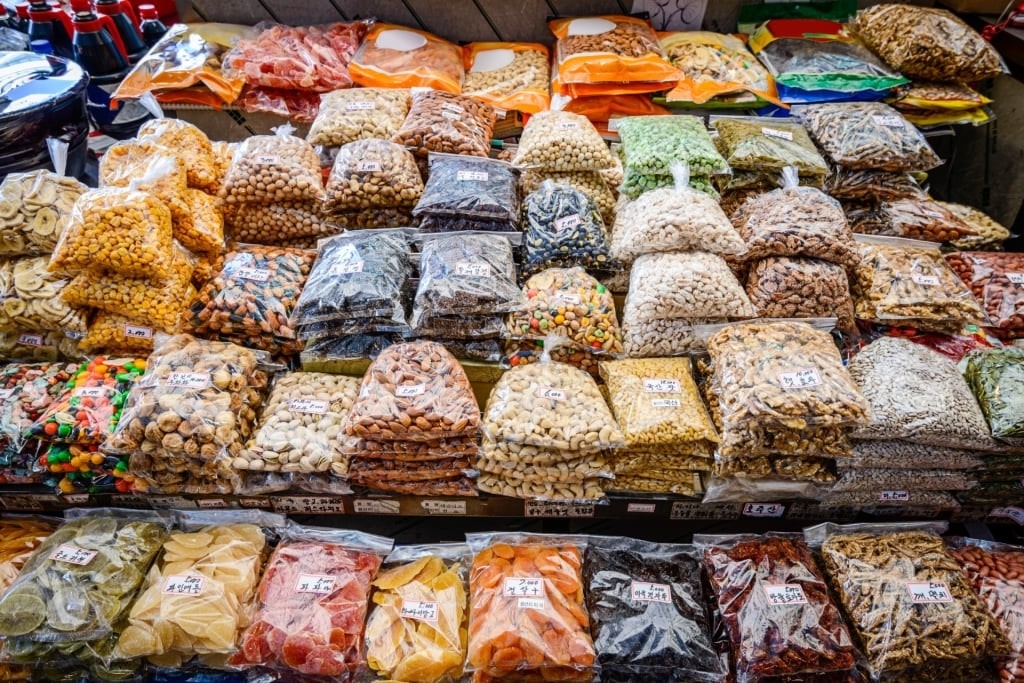 View inside the Gwangjang Market