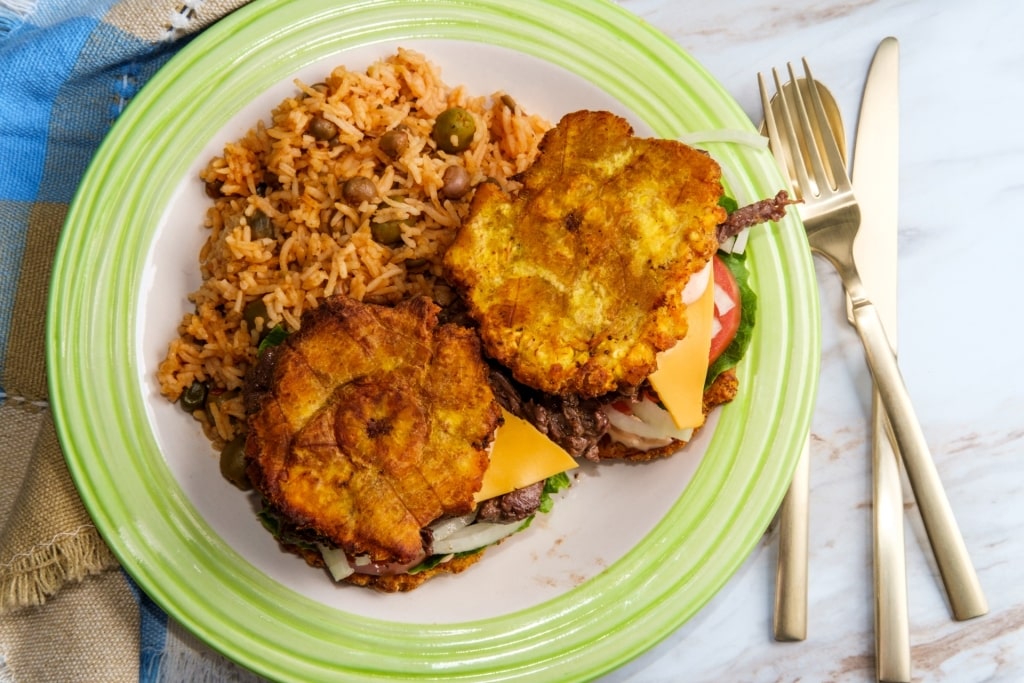 Traditional Puerto Rican food - arroz con gandules