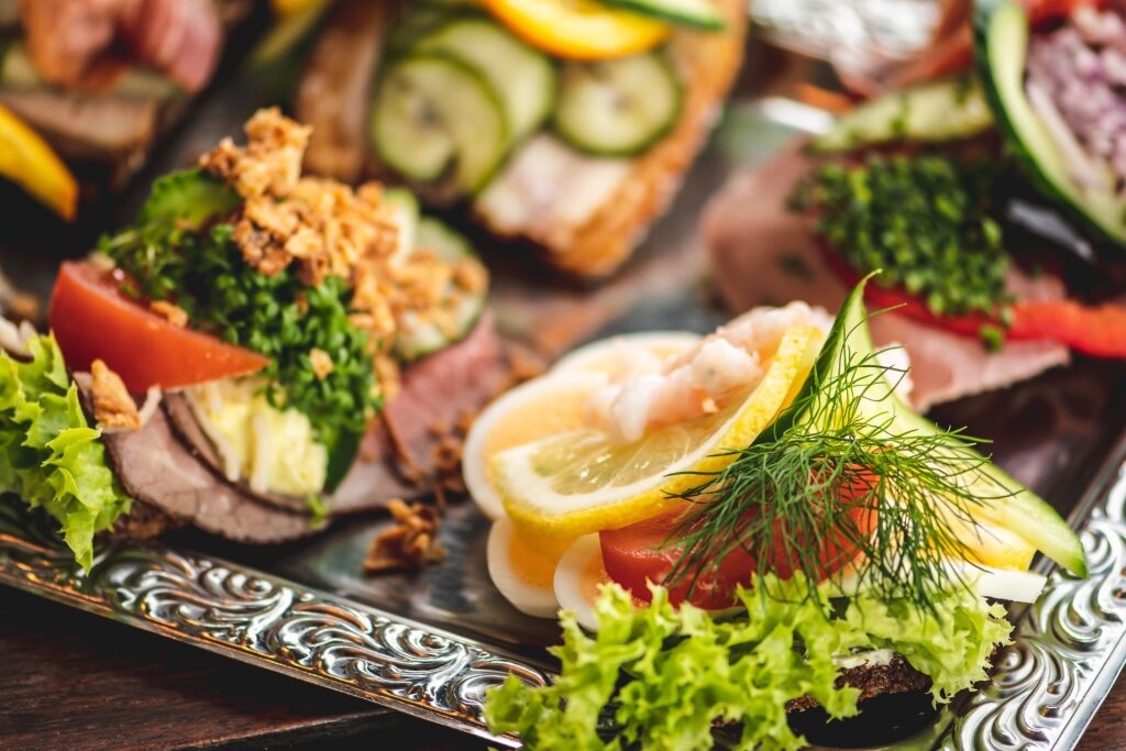 Platter of smørrebrøds