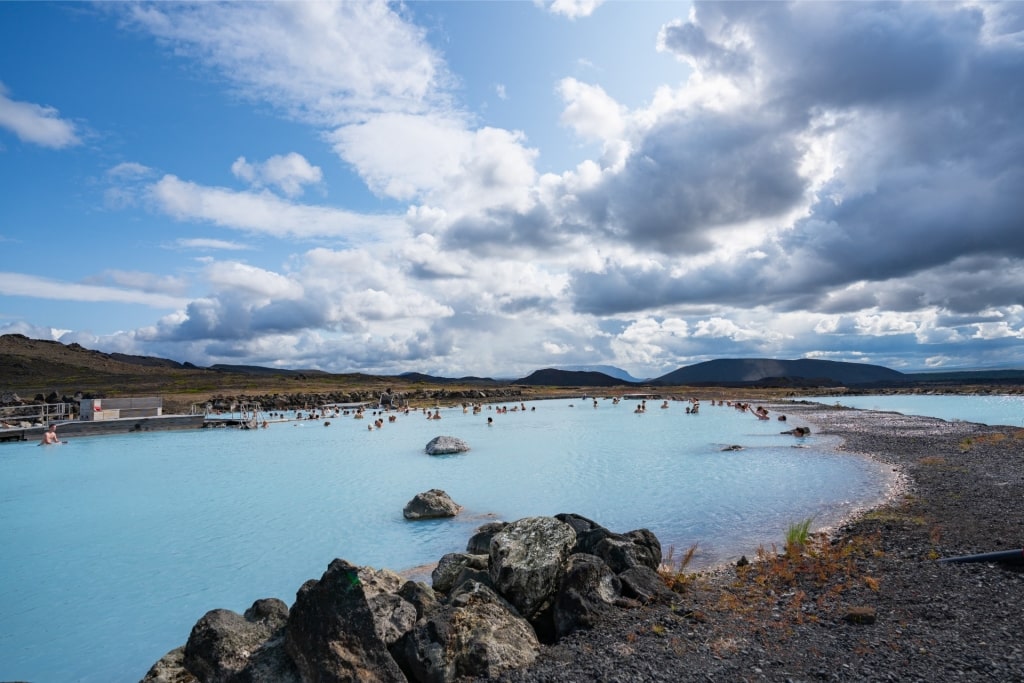 People relaxing at Myvatn Nature Baths