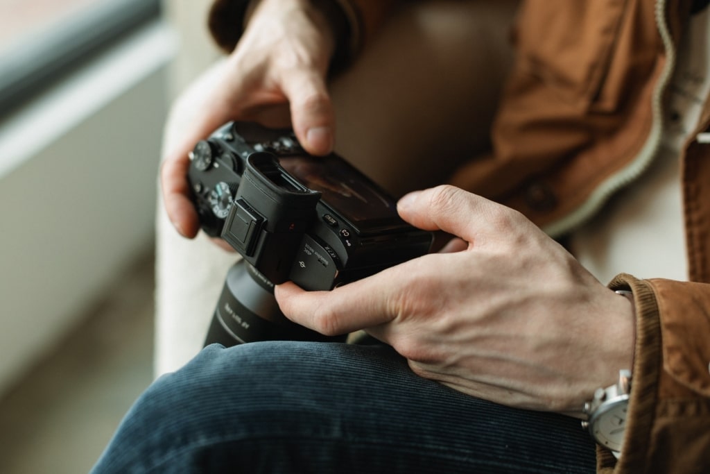 Man holding a camera