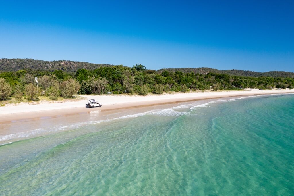 White sands of Tangalooma Beach, Moreton Island