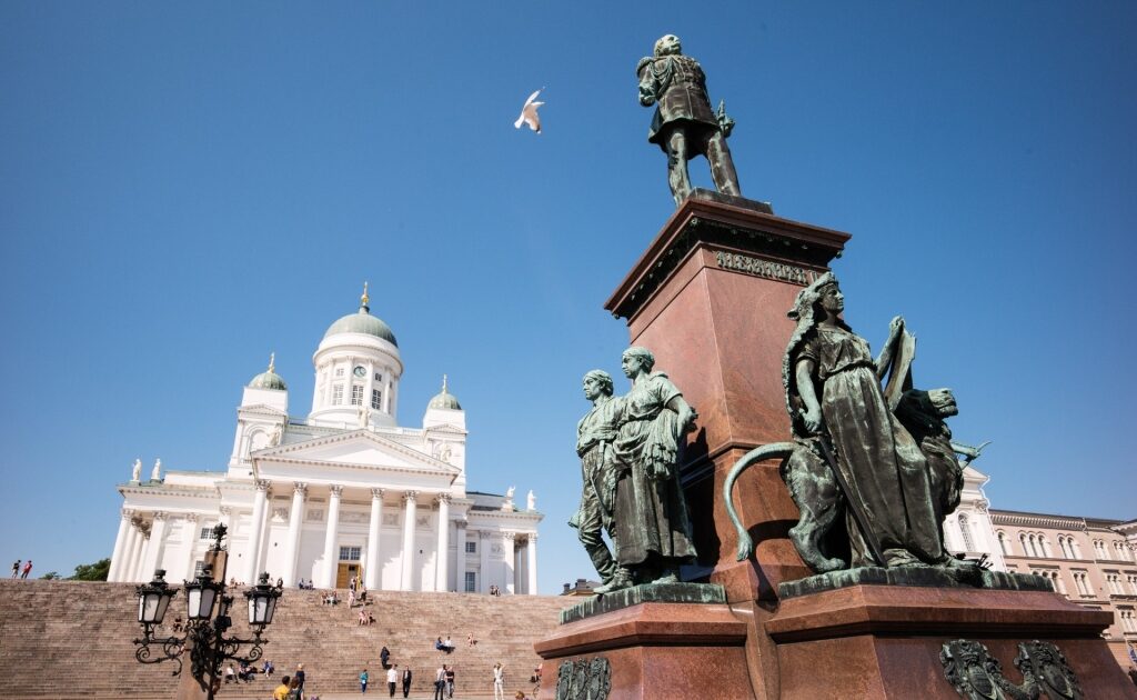 Street view of Helsinki, Finland