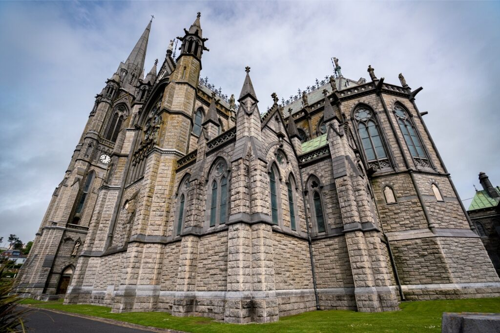 Exterior of St. Colman's Cathedral in Cork, Ireland