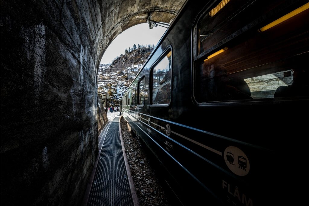 View aboard Flåm Railway, Norway