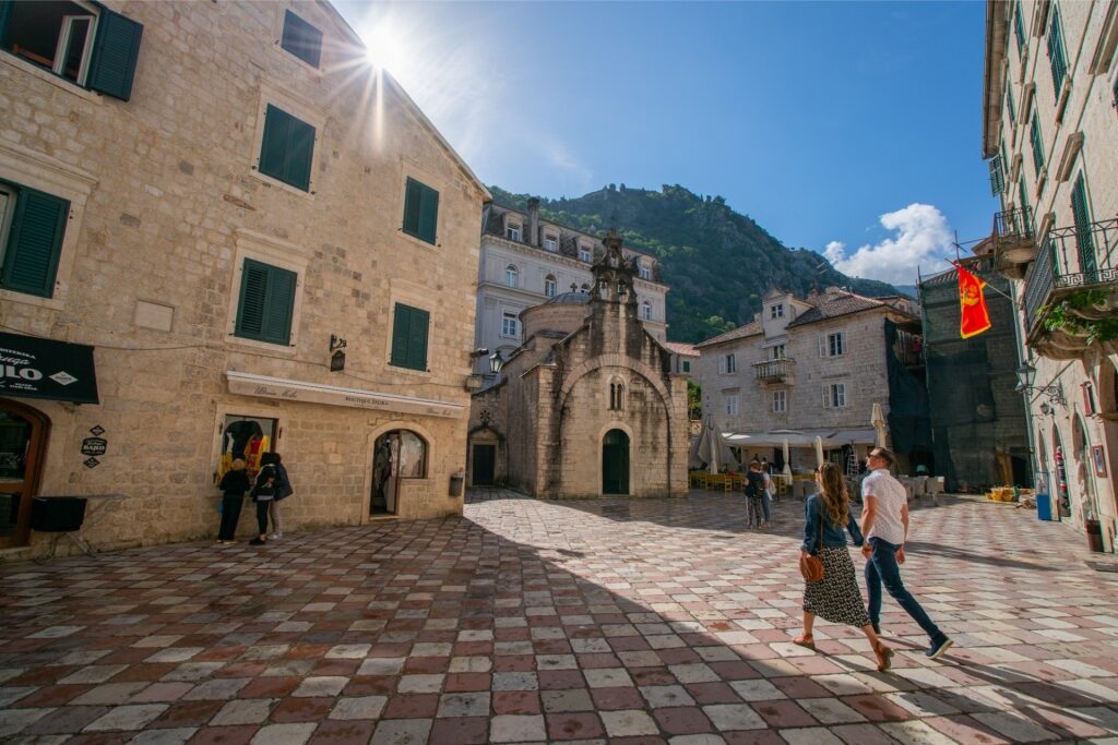 Street view of Old Town Kotor