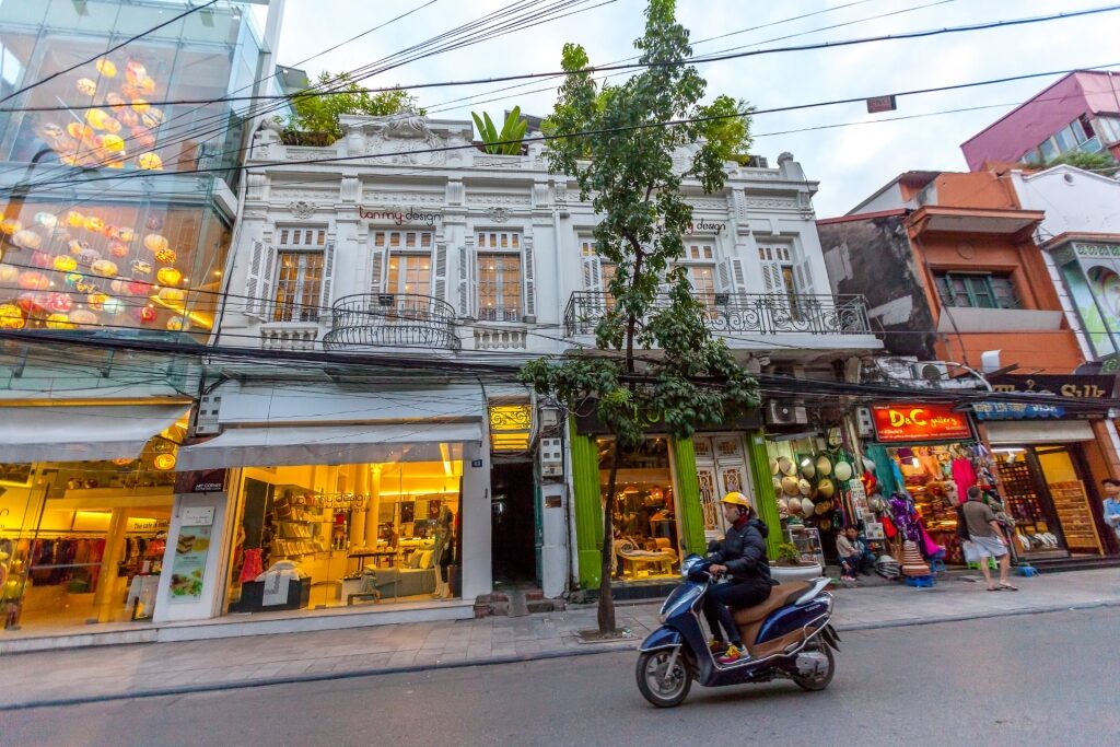 Street view of Old Quarter Hanoi, Vietnam