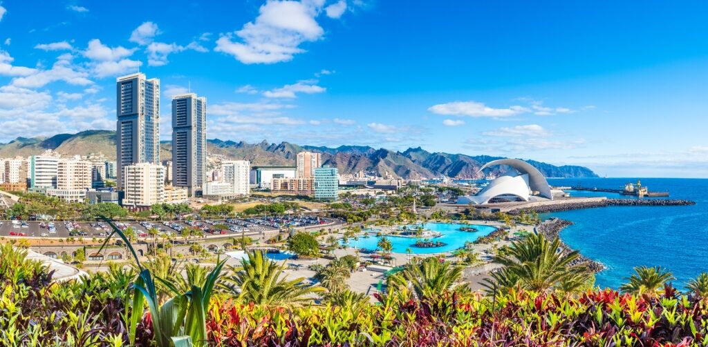 Beautiful cityscape of Santa Cruz de Tenerife, Canary Islands