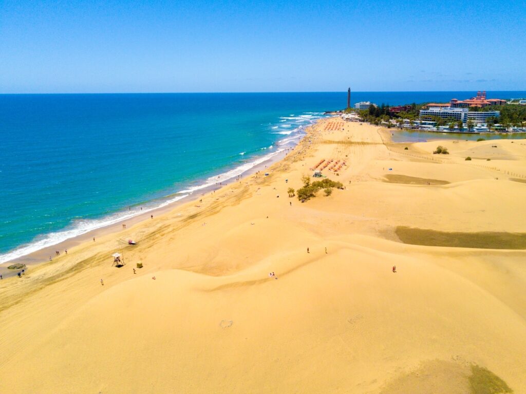 Sandy landscape of Maspalomas, Gran Canaria