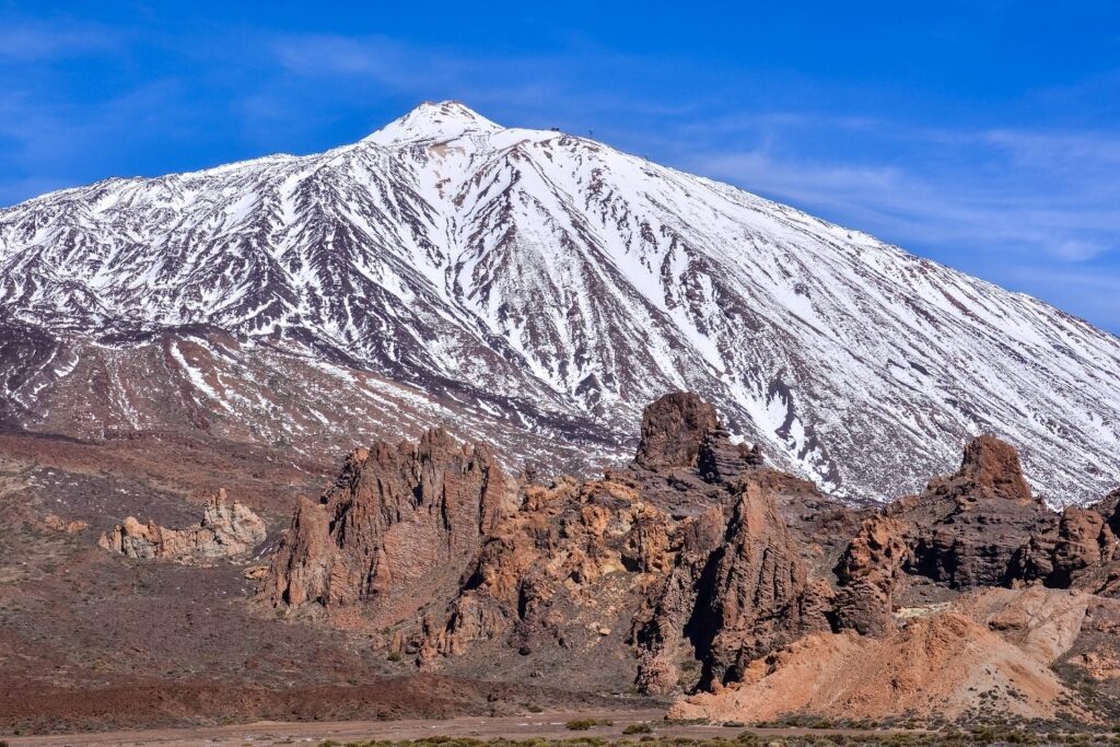 Landscape of Mt. Teide, Canary Islands in winter