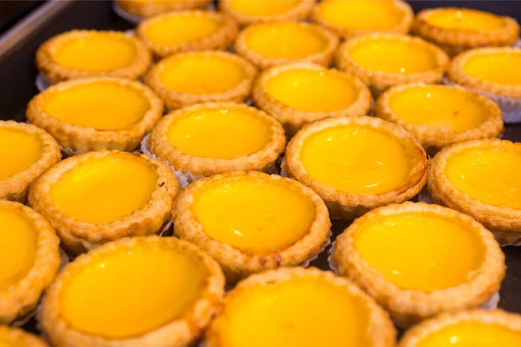 Decadent egg tarts in Hong Kong