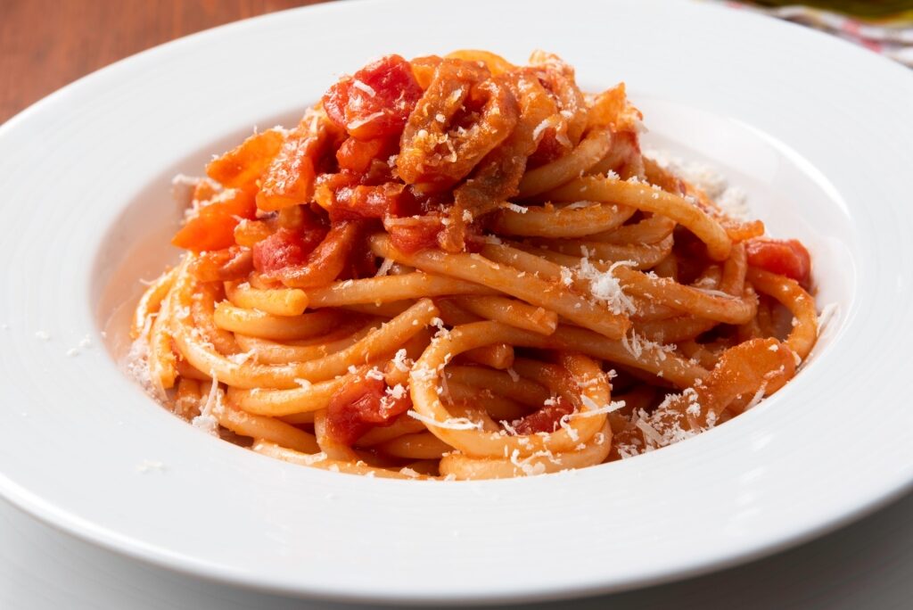 Plate of amatriciana