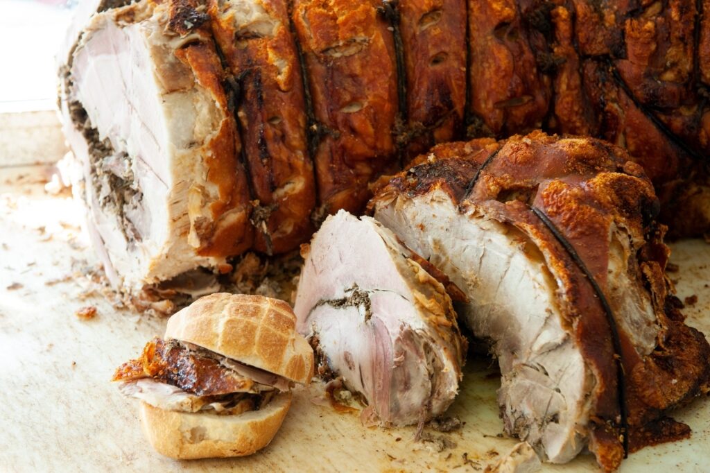 Roman dishes - porchetta