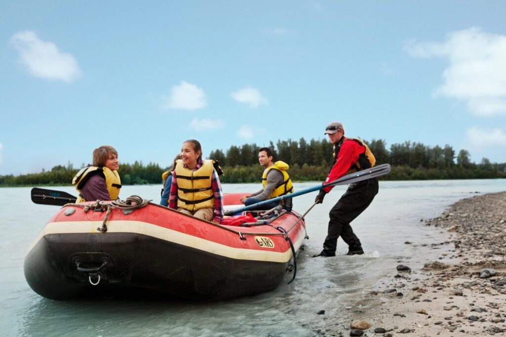 River rafting, one of the best things to do in Alaska with kids