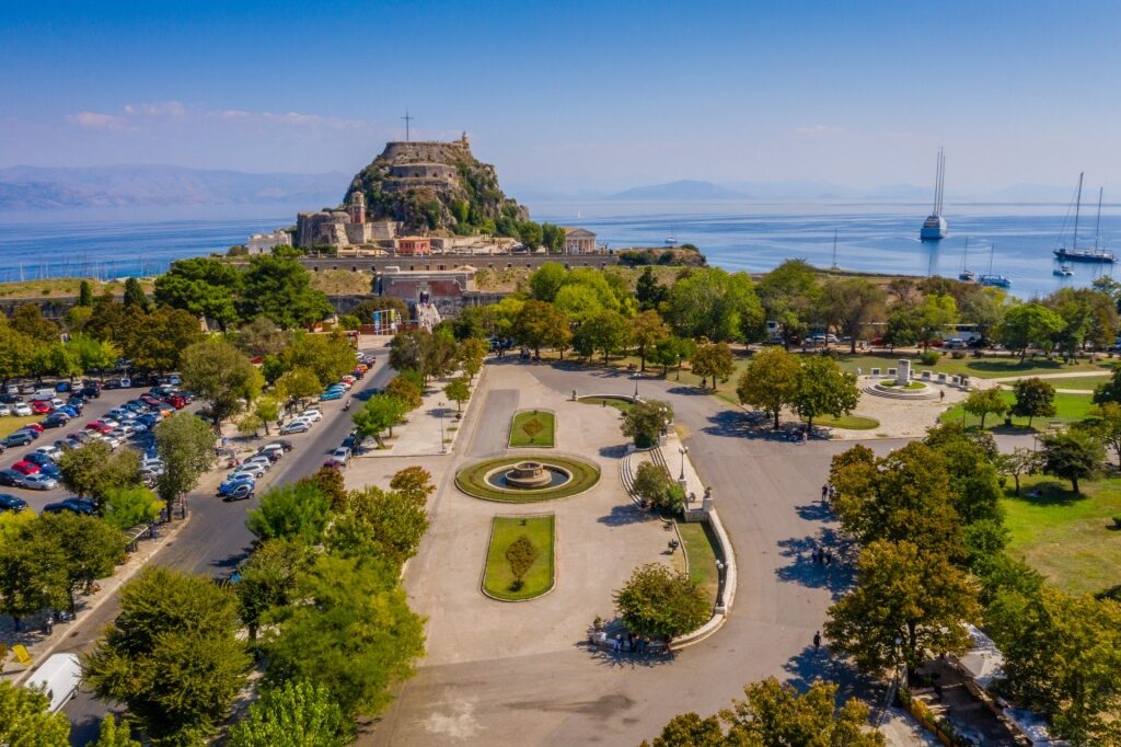 Aerial view of Spianada Square