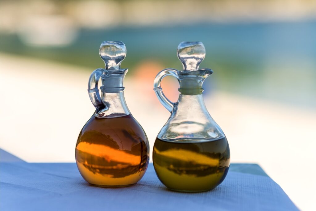 Olive oil in a container