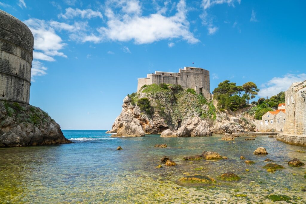 View of Fort Lovrijenac, Dubrovnik from the water