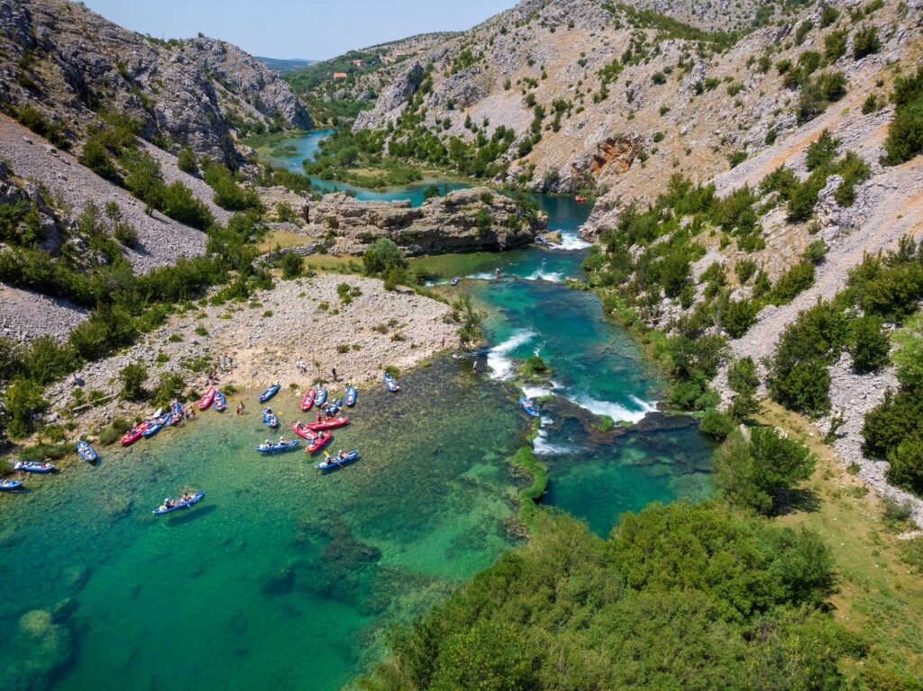 Beautiful landscape of Zrmanja River