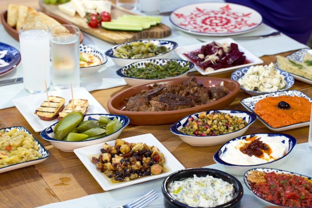 Traditional mezze in Cyprus