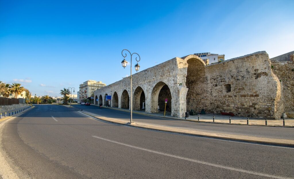 Street view of Heraklion City Walls