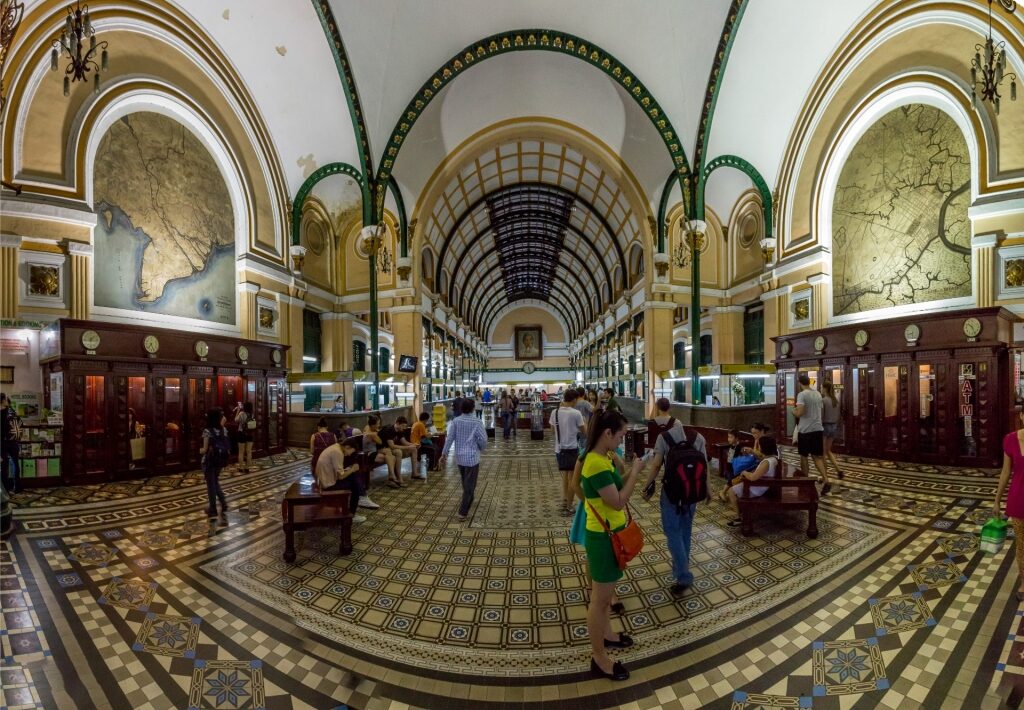 View inside Saigon Central Post Office