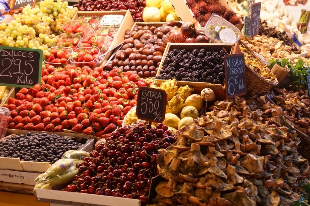 View inside the Atarazanas Market