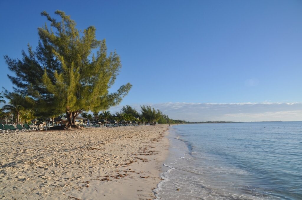 Calm water of Gold Rock Beach, Grand Bahama