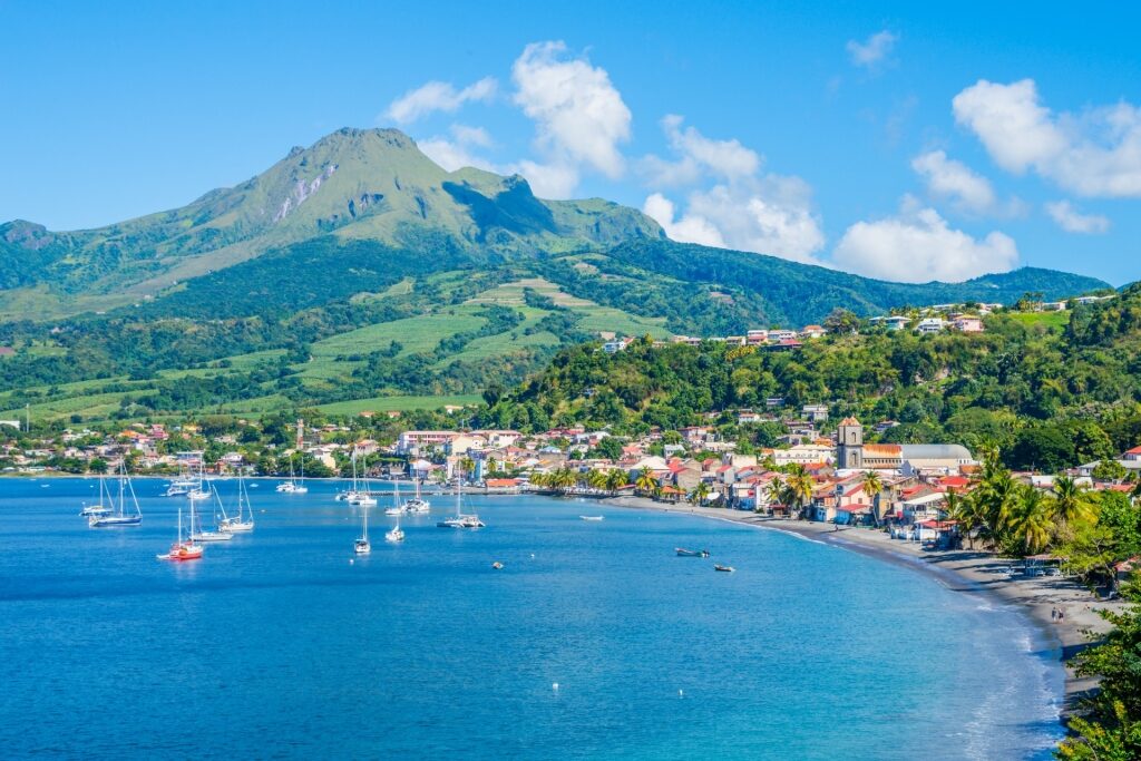 Beautiful shoreline of St. Pierre, Martinique