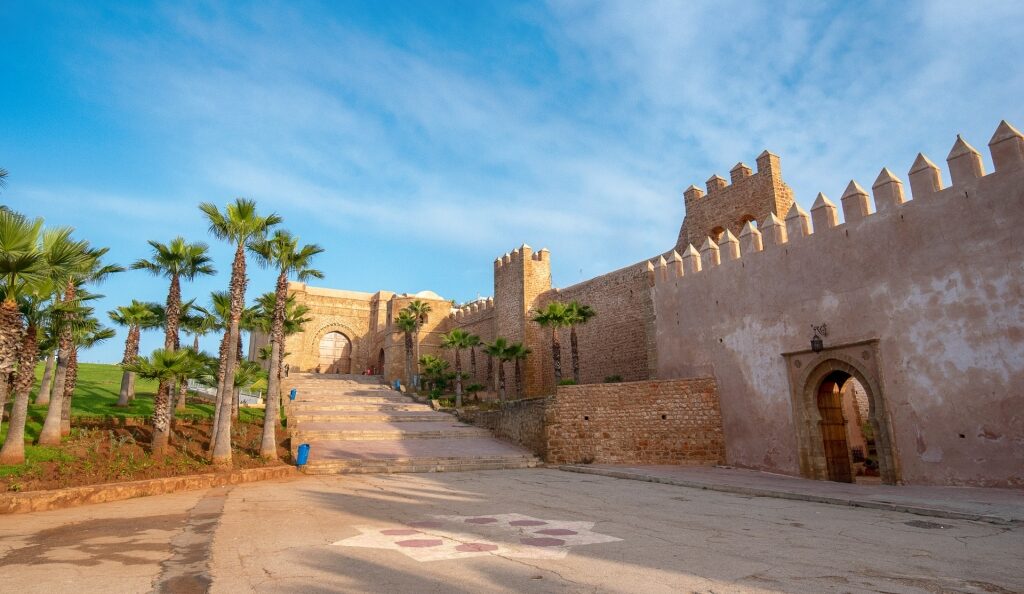 Street view of Kasbah of the Udayas, Rabat