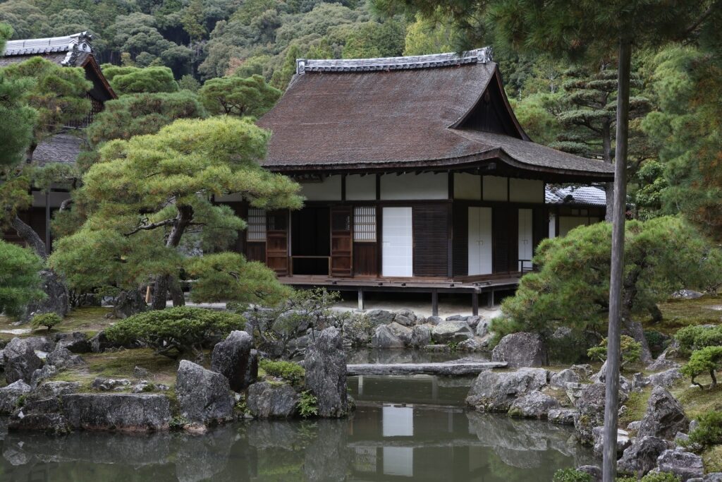 Pretty landscape of Ginkakuji