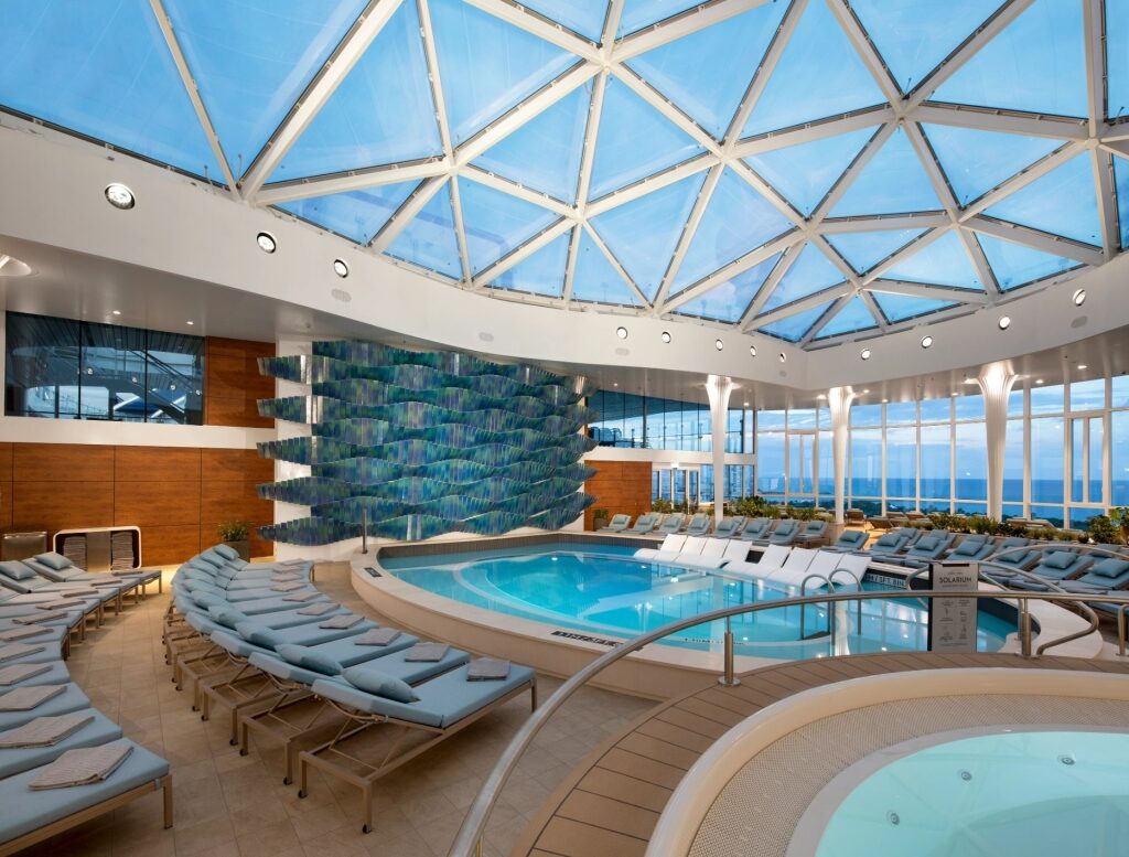 View of Celebrity Cruises Solarium