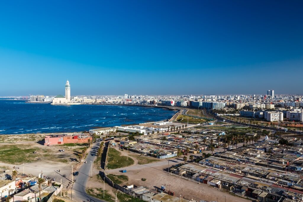 Aerial view of the city of Casablanca