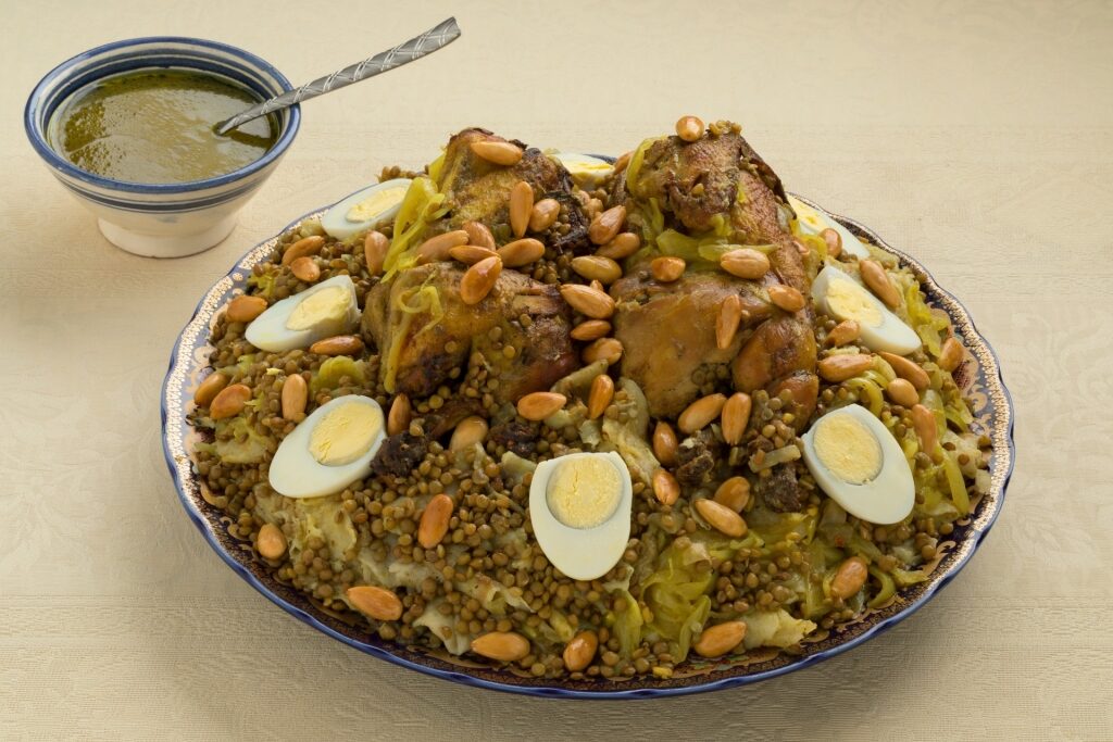 Savory rfissa on a platter