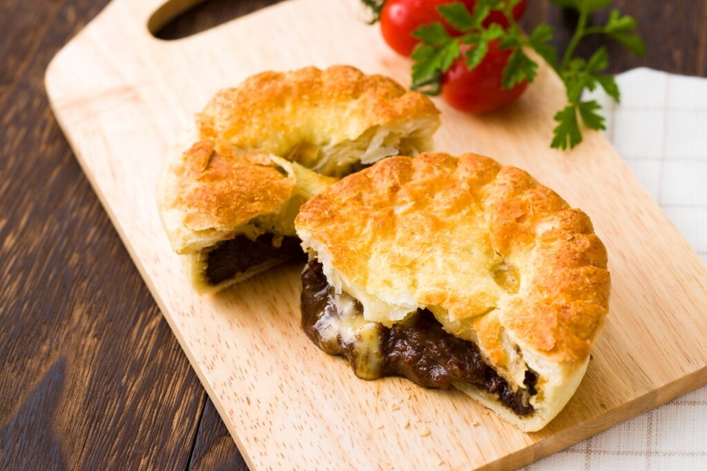 Savory mince & cheese pie