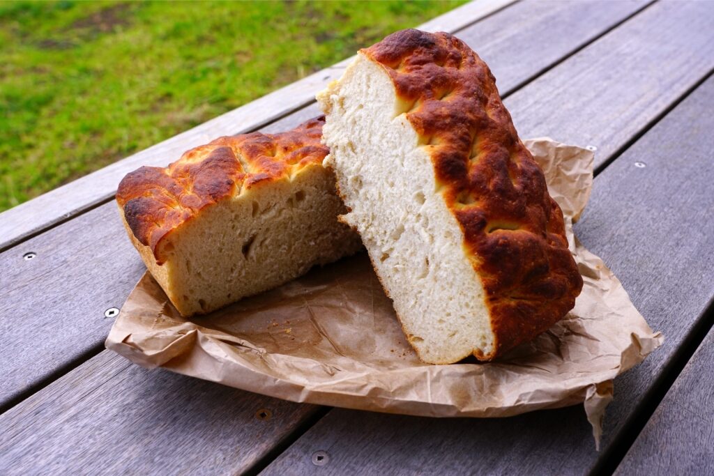 Slices of rēwena bread