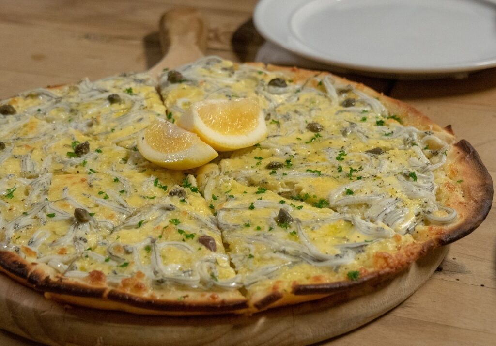 Whitebait fritters on a plate