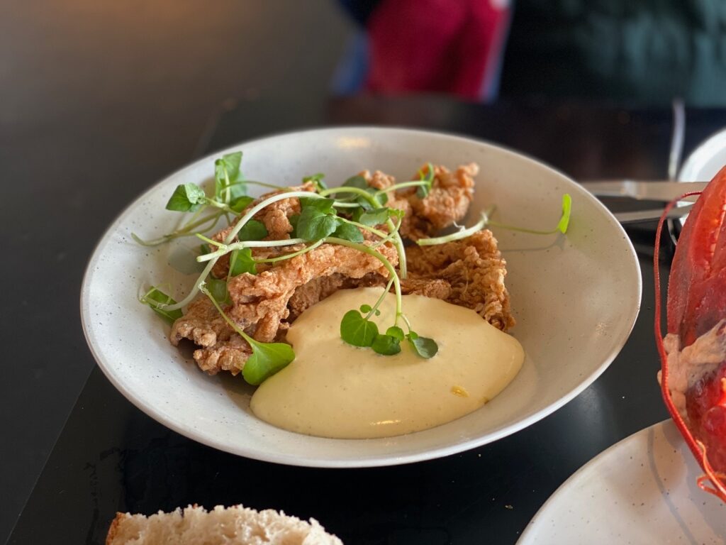 Food at a restaurant in Kødbyn