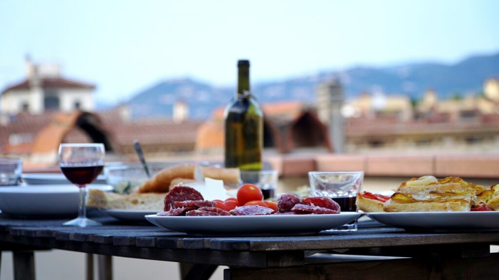 View from a rooftop bar in Florence