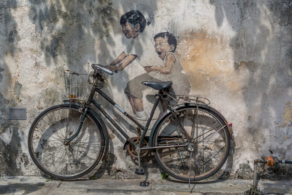 Street art walking tour, one of the best things to do in Penang