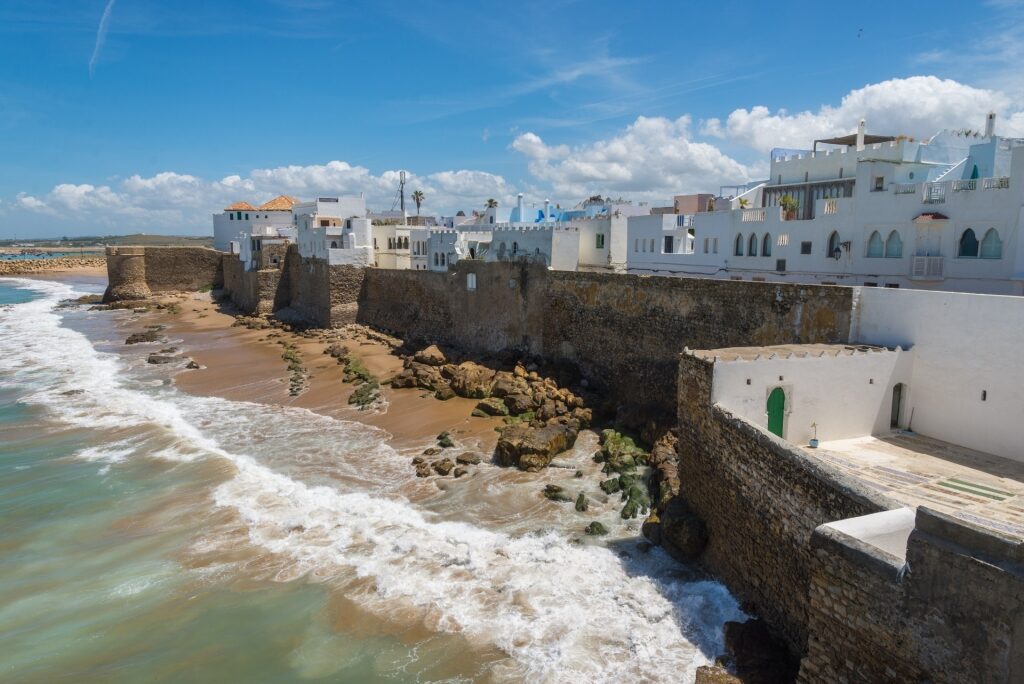 Scenic shoreline of Asilah