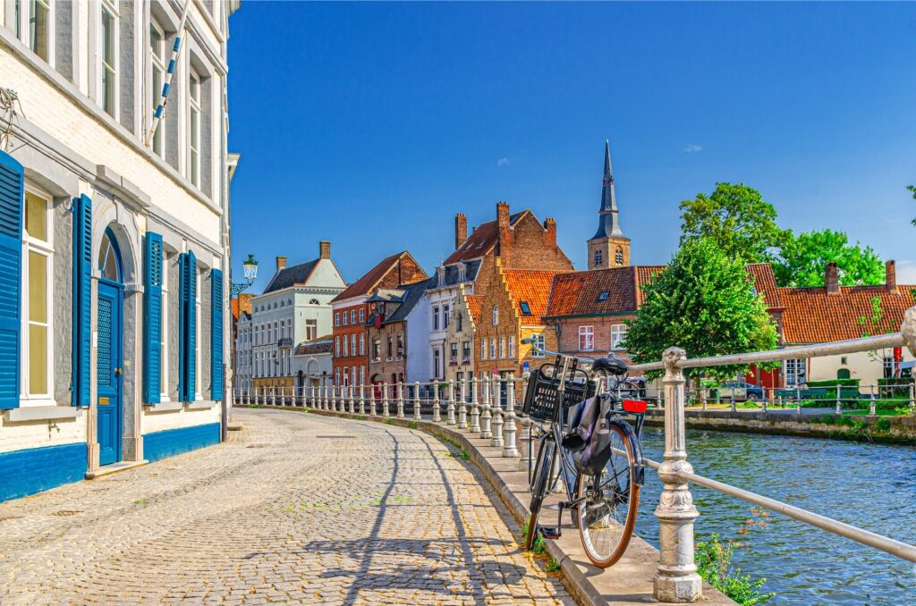 View while biking in Bruges