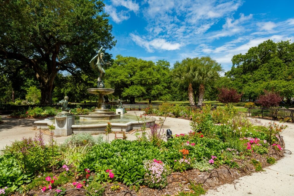 Lush landscape of Audubon Park