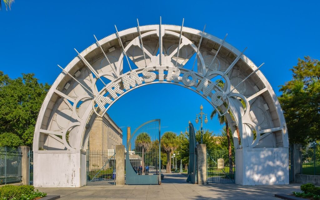 View of the entrance of Louis Armstrong Park