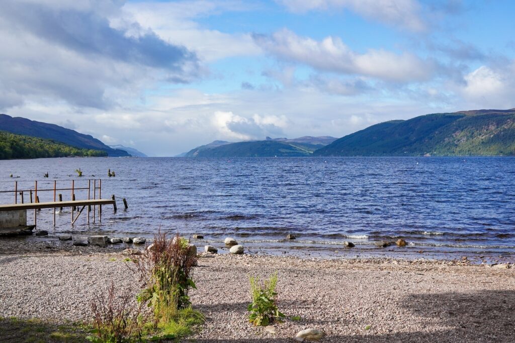 Pebbly Dores Beach in Loch Ness