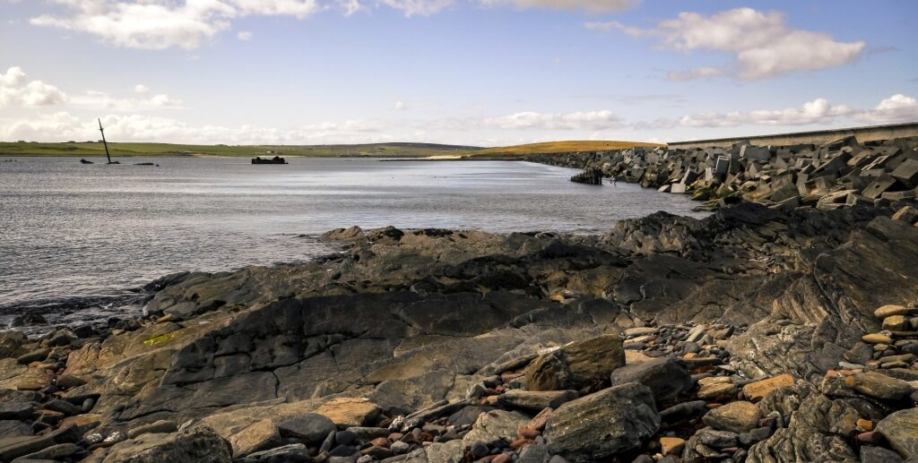 Rocky waterfront of Glimps Holm, Orkney Islands