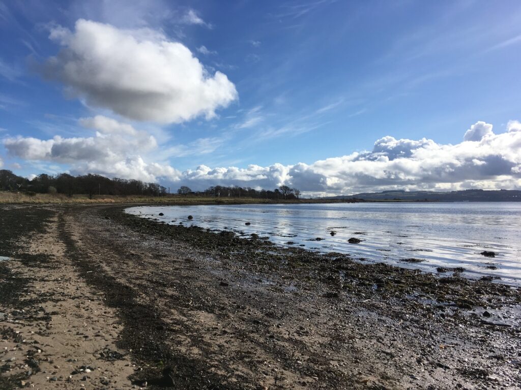 Rocky shoreline of Lunderston Bay, Inverclyde